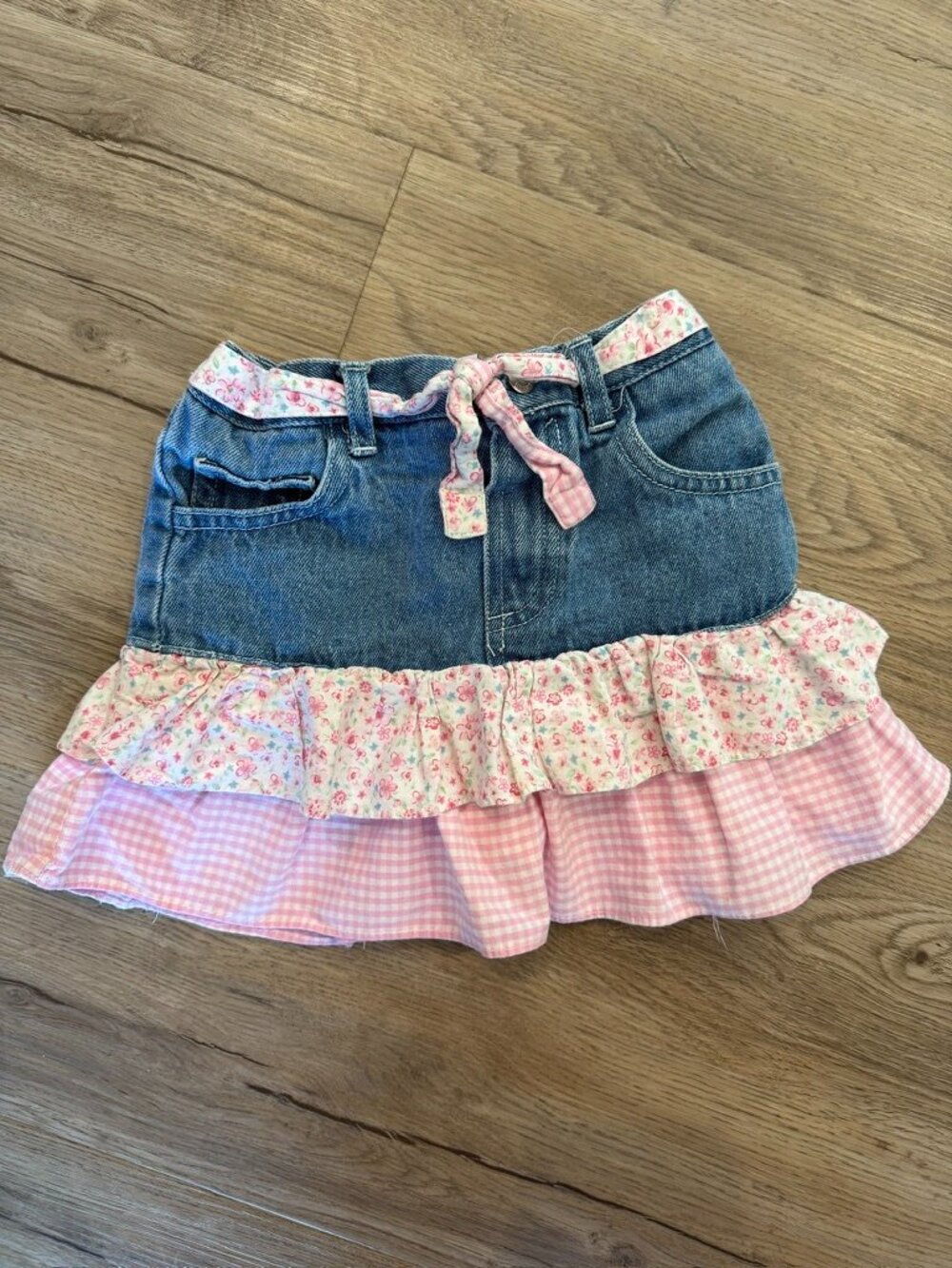 Vintage Y2K Toddler Girls Skort Denim Size 3T